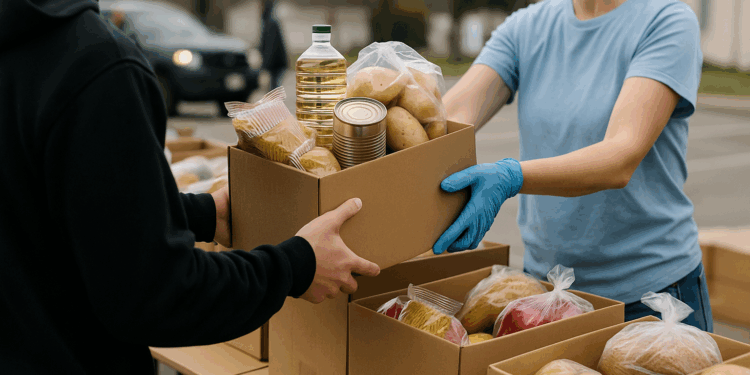 bancos de comida distribuyen alimentos en DFW