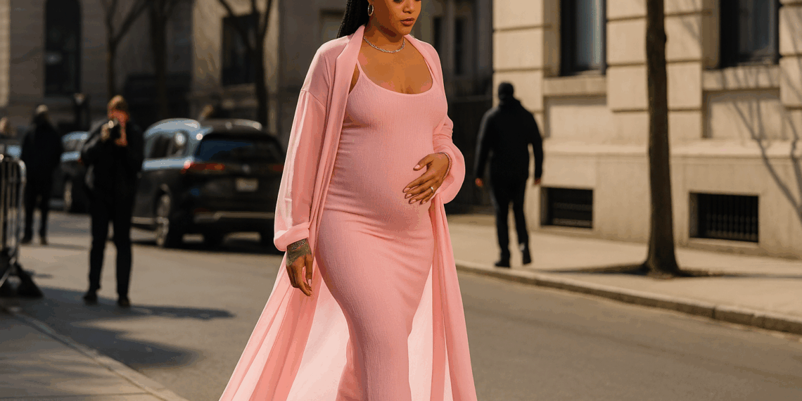 Rihanna Thinks Pink With Her Latest Maternity Look