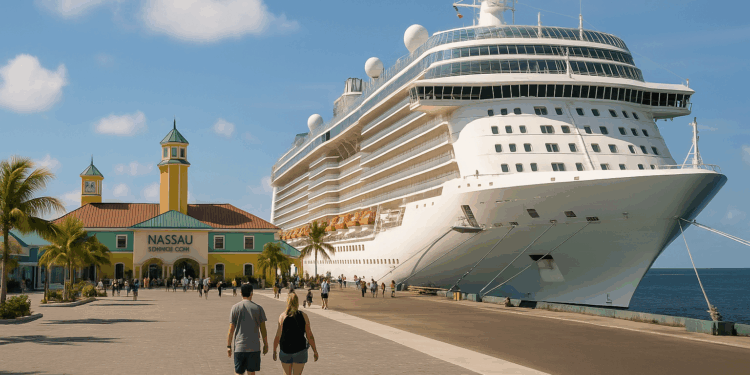 Realizan triple recalada de cruceros en recuperado Puerto de Nassau