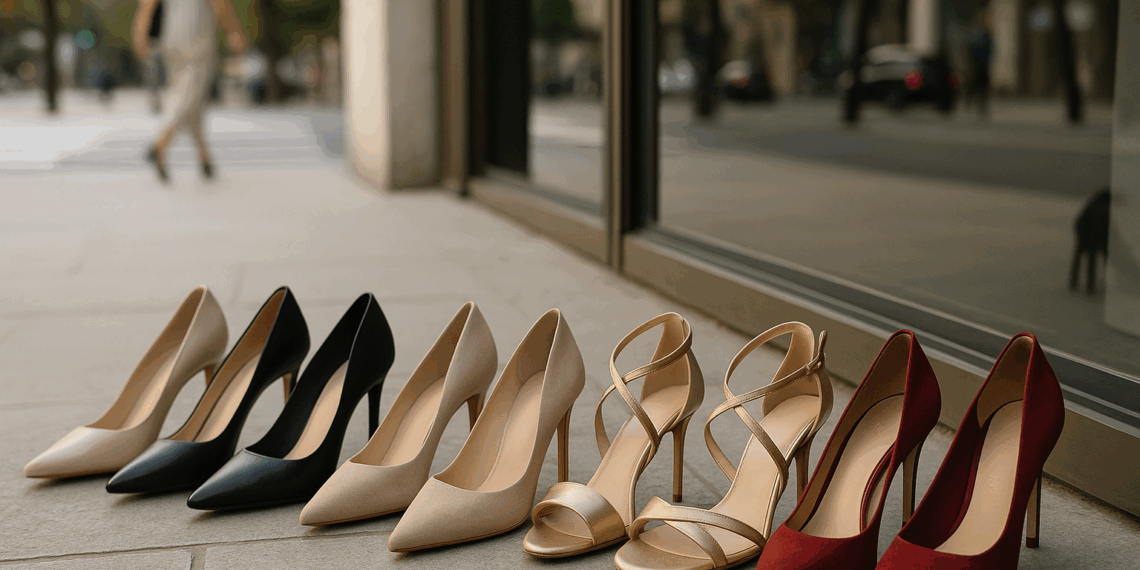 6 zapatos de tacón elegantes inspirados en Amal Clooney para septiembre 2025