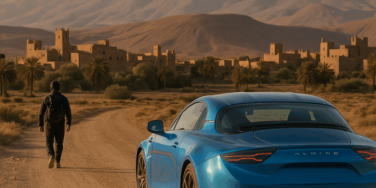 Si te gustan los viajes de aventura, el Dr. Gasari se une al Alpine A110 para llevarte a Marruecos