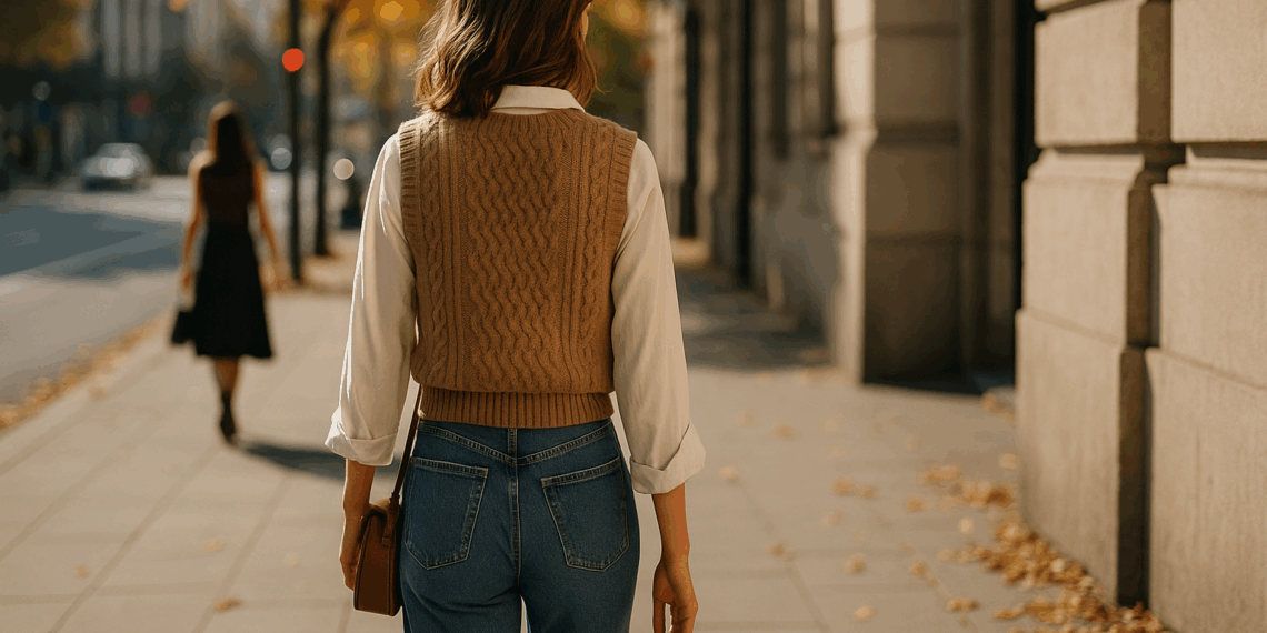 7 estilos de chalecos para lucir espectacular con jeans y faldas este otoño 2025