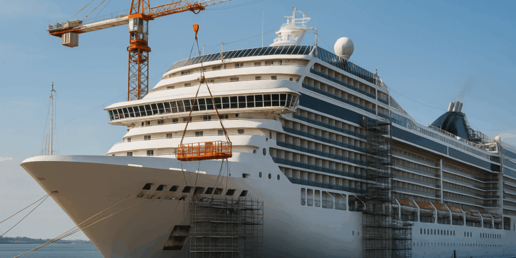 MSC Poesia en el canal de Belén. Importante mejora para el MSC Poesia