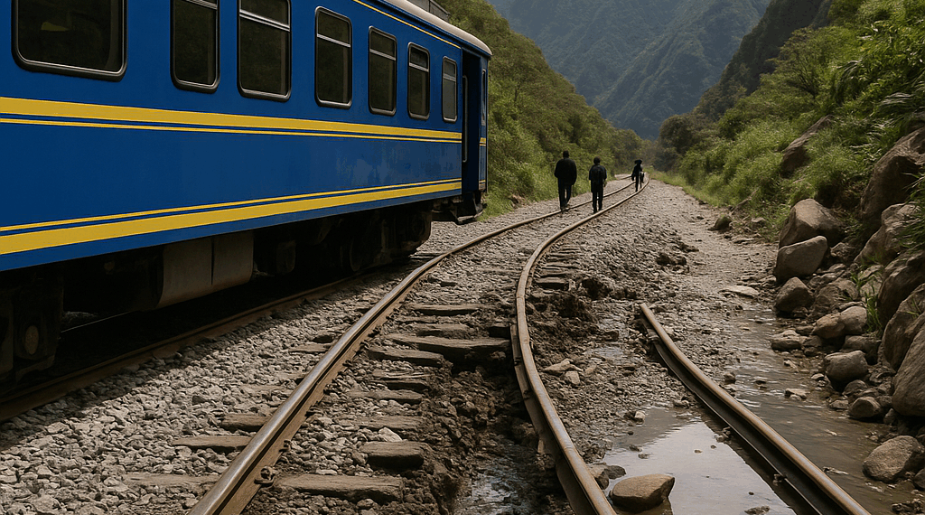 Suspenden viajes a Machu Picchu de forma indefinida: Ferrocarril Transandino denuncia lamentable estado de la vía férrea