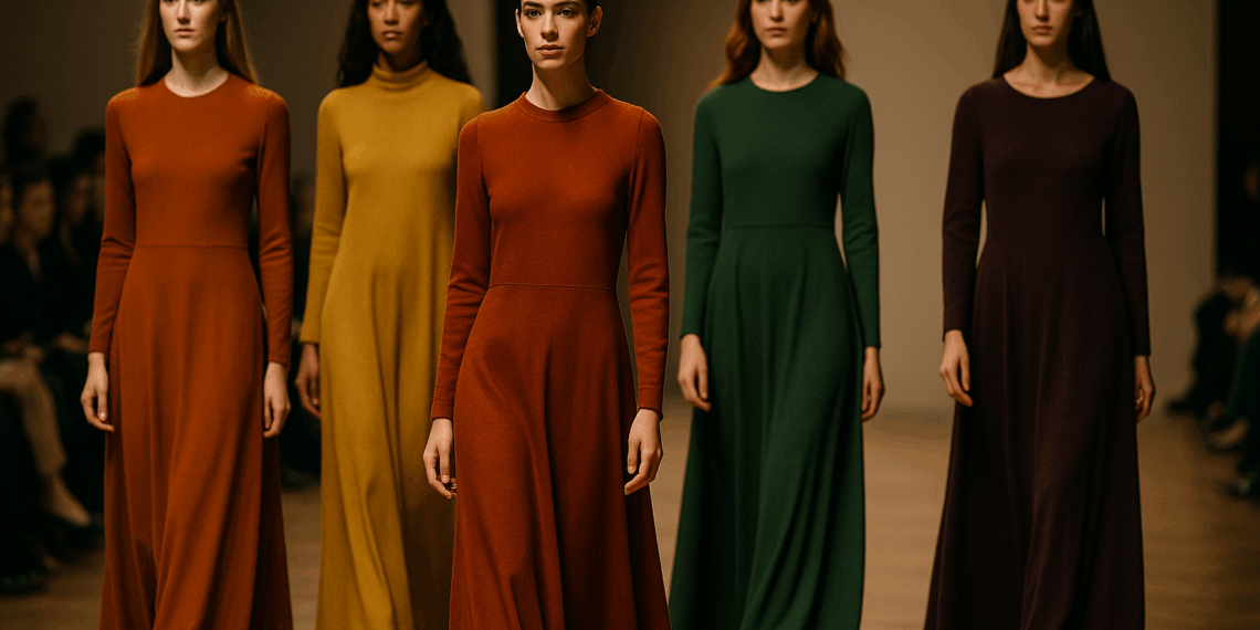 Los colores de vestidos que están de moda en otoño 2025, según las pasarelas