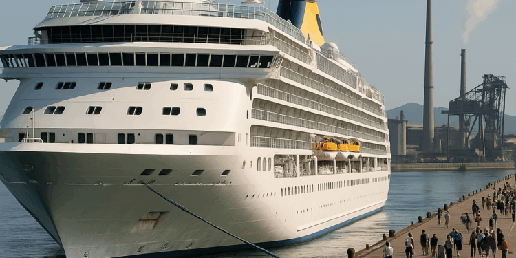 Un barco con 750 pasajeros atraca hoy en El Musel.