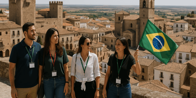 Un grupo de agentes turísticos de Brasil especializados en turismo de excelencia visitan en Extremadura