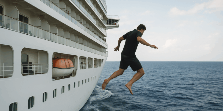 Un pasajero salta por la borda en un crucero para escapar de una deuda de más de 13.000 euros con el casino del barco