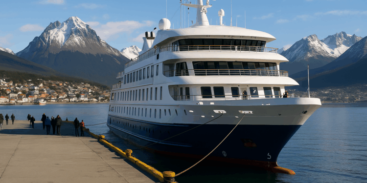 En una nueva temporada de cruceros, Ushuaia recibió al Ventus Australis
