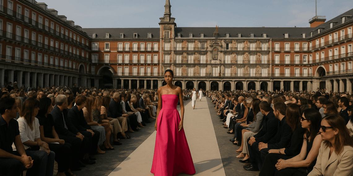 Wes Gordon Takes Carolina Herrera’s Spring 2026 Collection to Madrid’s Iconic Plaza Mayor