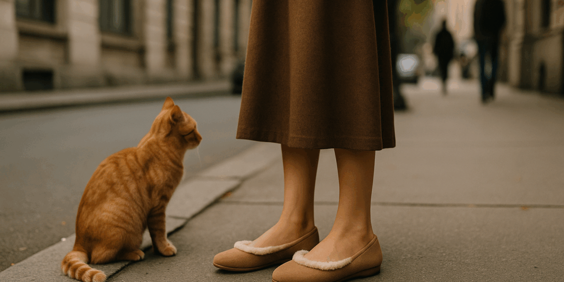 Zapatos planos UGG con borde de lana, las bailarinas cómodas que llevaré en otoño 2025