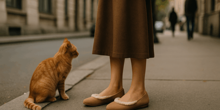 Zapatos planos UGG con borde de lana, las bailarinas cómodas que llevaré en otoño 2025