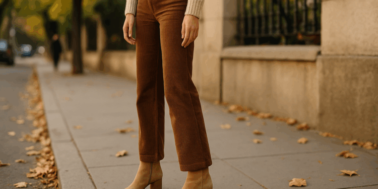 5 zapatos elegantes para llevar pantalones de pana en otoño 2025, según las pasarelas