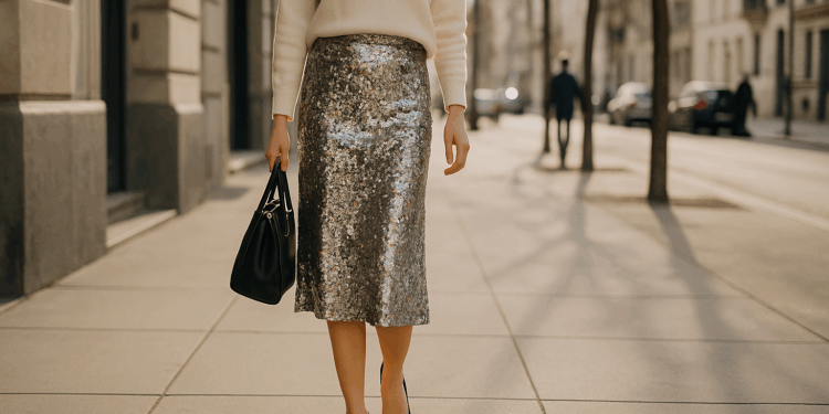 6 Sequin Skirt Outfits for Your Everyday Wardrobe