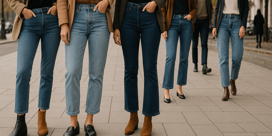 7 jeans de las celebridades para llevar con botines, mocasines y zapatos planos este otoño 2025