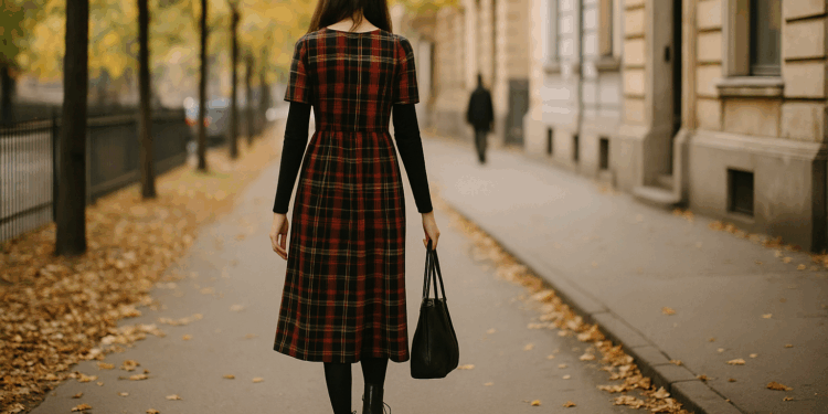 7 vestidos de cuadros grunge de los 90 que regresan a la moda de otoño 2025