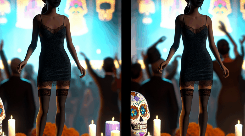 Aitana derrocha elegancia con un vestido mini y medias en la Gala Vogue de Día de Muertos 2025