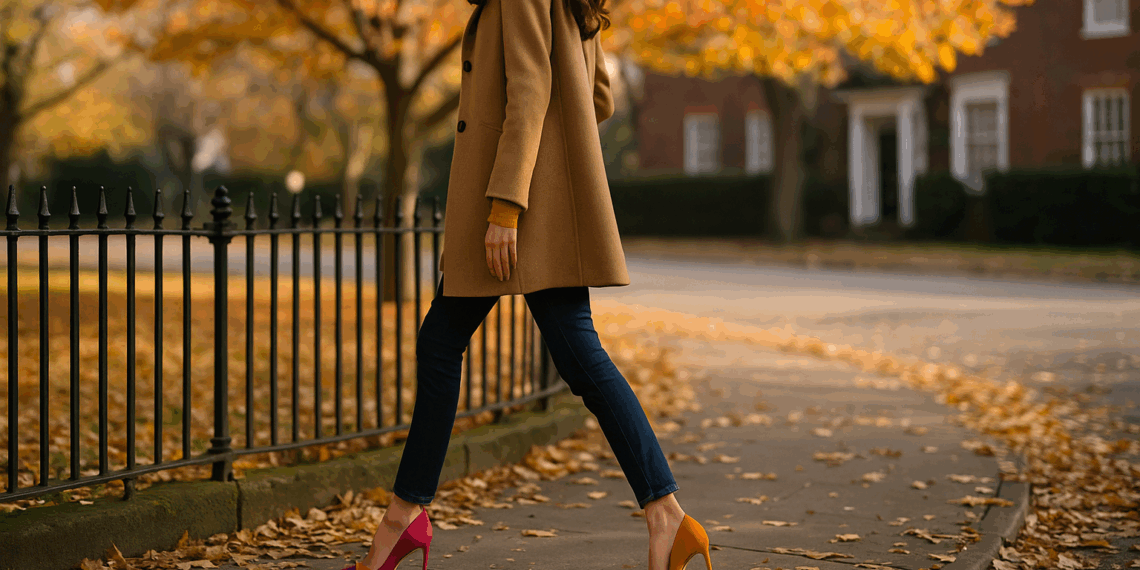 Amal Clooney lució los zapatos de colores que regresan a la moda de otoño 2025
