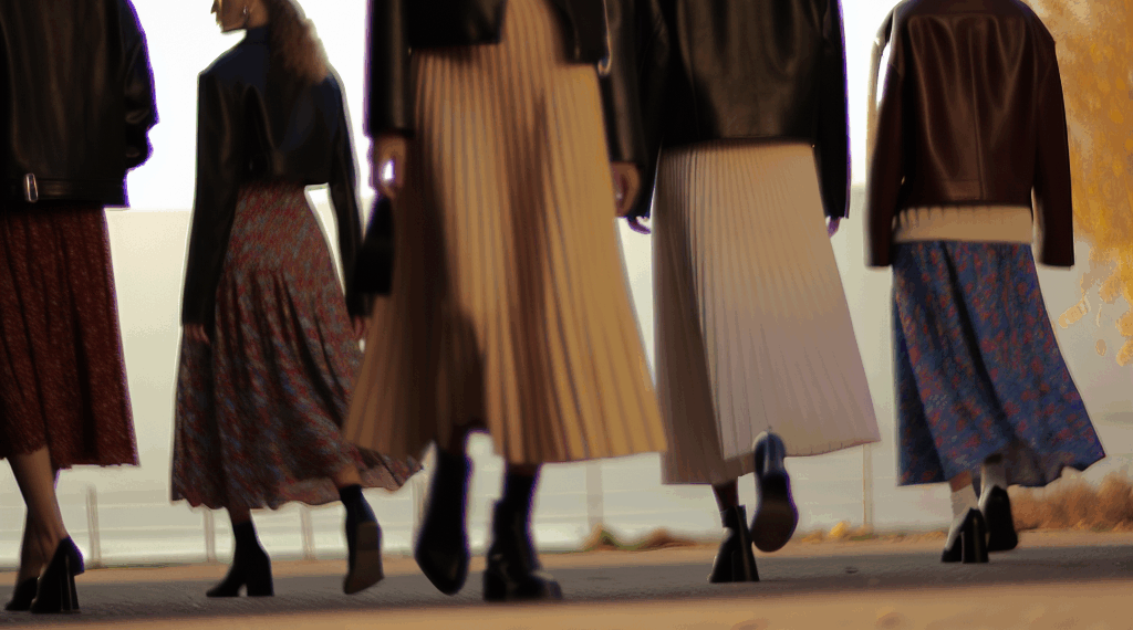 Cómo llevar faldas midi con chamarras de cuero de los 90 para lucir elegante en otoño 2025