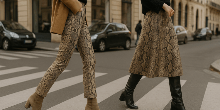 Cómo llevar pantalones y faldas con estampado reptil, según las pasarelas de Otoño-Invierno 2025