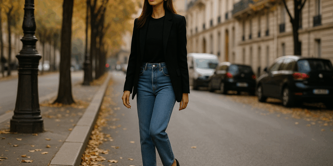 Eiza González luce mocasines y jeans rectos de los 90 en tendencia del otoño 2025