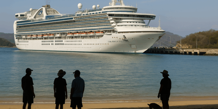 Crucero Caribbean Princess arriba a Huatulco