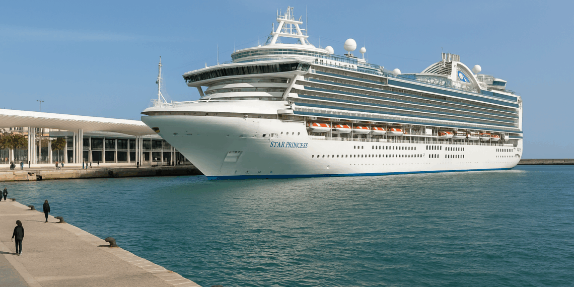 El Puerto de Málaga da la bienvenida al Mega crucero Star Princess y a más de 4.000 pasajeros