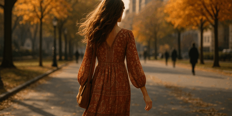 El vestido boho wrap de los 70 de Jennifer Lopez regresa en otoño 2025