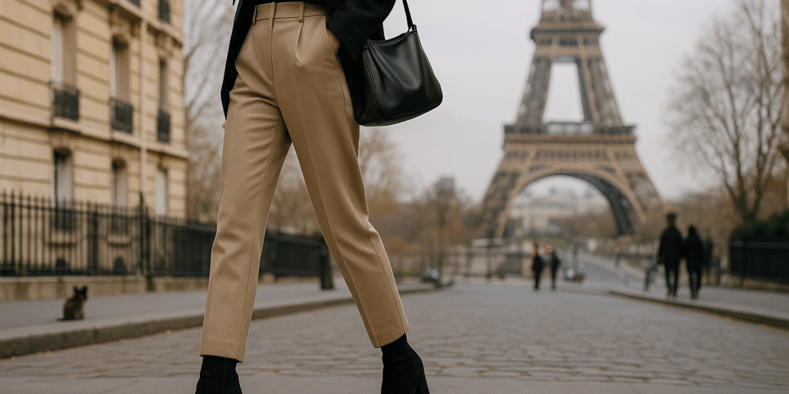 Pantalón beige y botines negros, la clave de estilo con la que Penélope Cruz deslumbra en París