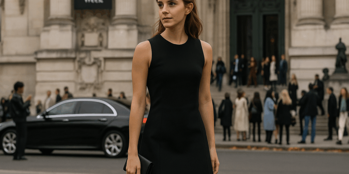 Emma Watson Continues Her Minidress Streak at Paris Fashion Week