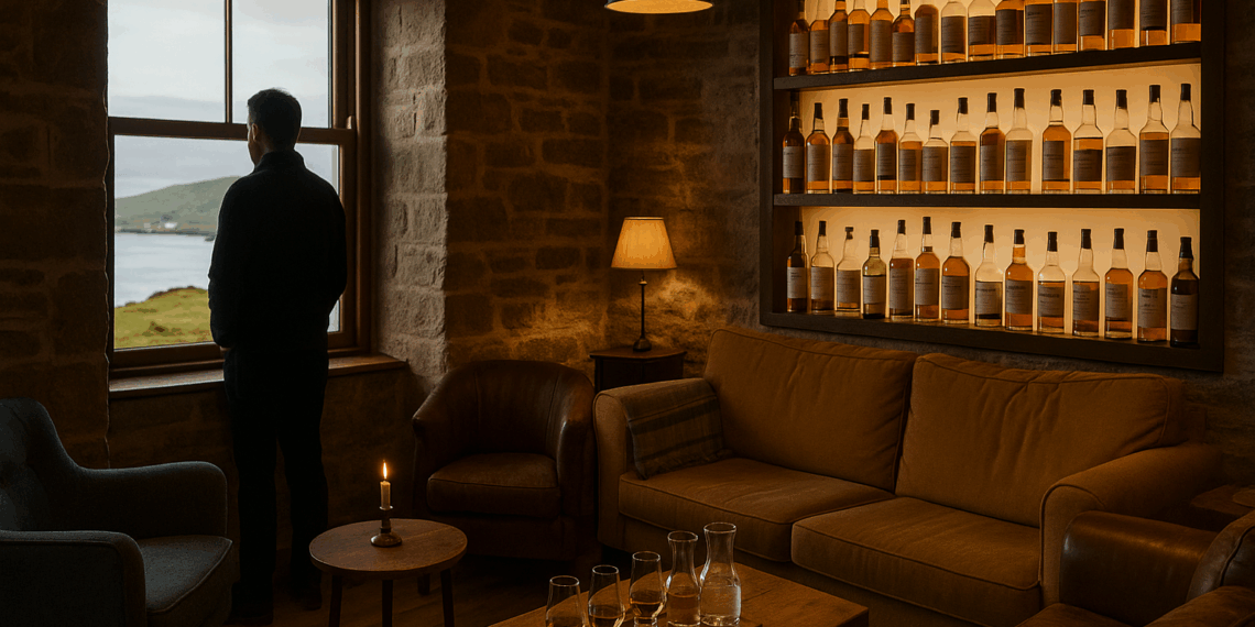 This New Hotel on a Tiny Scottish Island Is Redefining Whisky Tourism With Playful Interiors and Nightly “Wee Drams”