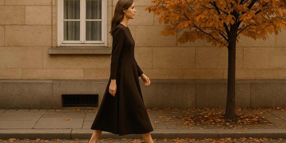 Estos vestidos elegantes son perfectos para llevar con zapatos planos todo el otoño 2025