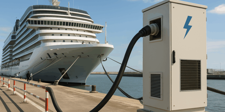 Explora Journeys recibe primer servicio de energía en tierra en Europa