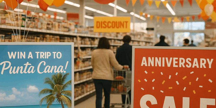 Supermercado celebra su aniversario con descuentos y viajes a Punta Cana