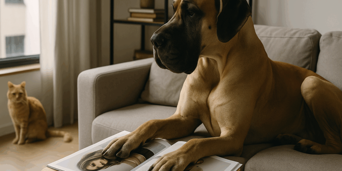 Ingo, un Dogue que encaja en la estética de una editora de moda