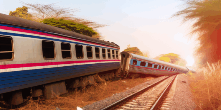 Como resultado del descarrilamiento del tren de Purwojaya, los viajes en tren se vieron interrumpidos en el área de Daops 2 Bandung.
