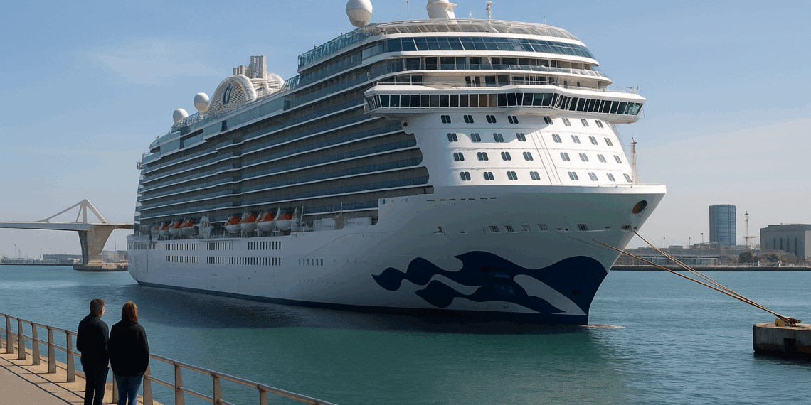 El Star Princess zarpa en su viaje inaugural desde Barcelona