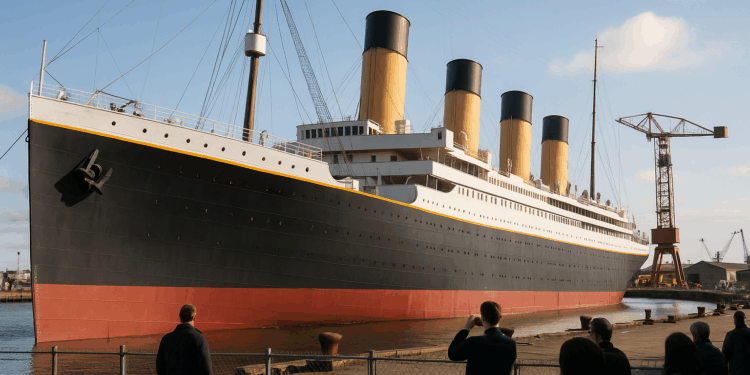 La réplica del legendario transatlántico zarpará pronto