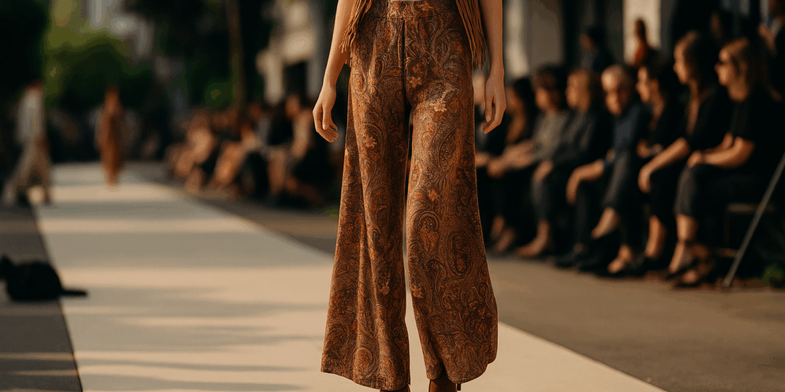Los pantalones boho están de moda: Los vi en pasarelas y los llevaré en todo el otoño 2025