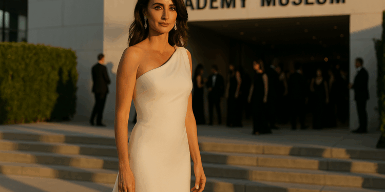 Penélope Cruz deslumbra en la Academy Museum Gala 2025 con el vestido marfil más elegante del otoño