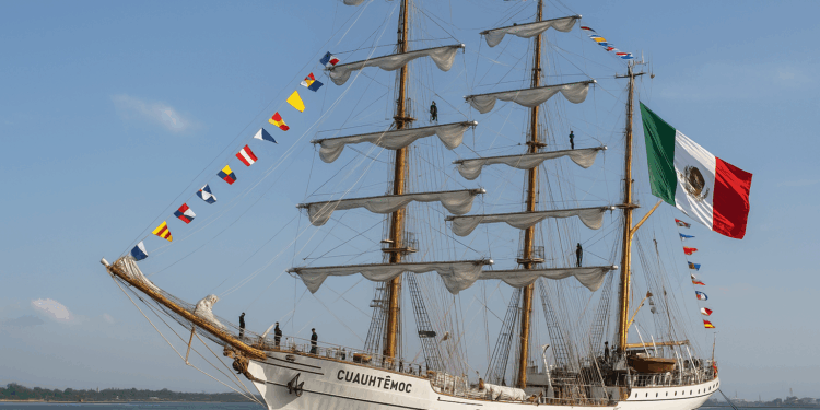 Reanuda el buque escuela Cuauhtémoc el crucero de instrucción 2025 este sábado 4 de octubre