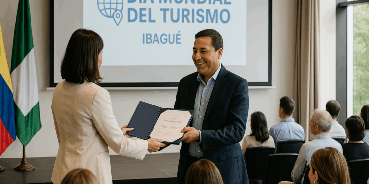 Entrega de reconocimientos a empresarios en el Día Mundial del Turismo, por parte de la Alcaldía de Ibagué