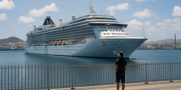 Imagen de un gran crucero turístico