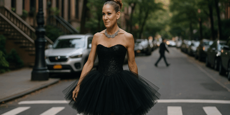Sarah Jessica Parker se transforma en cisne negro con un look digno de Carrie en Sex And The City