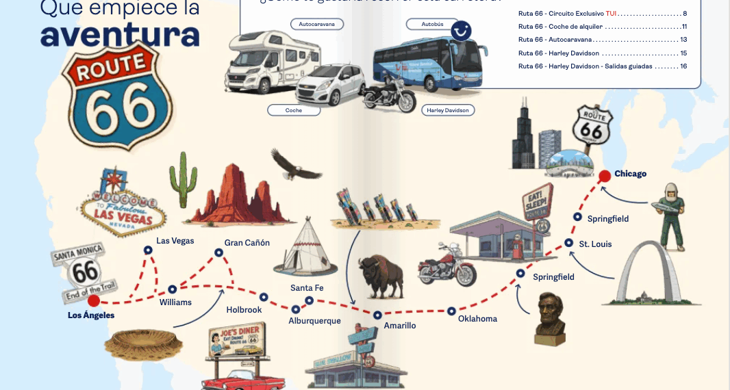 TUI Spain celebra el centenario de la Ruta 66 con un catálogo exclusivo, una propuesta única en el mercado español | TUI Group