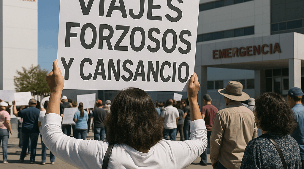 Viajes forzosos y desgaste: pacientes protestan por crisis en ISSSTESON
