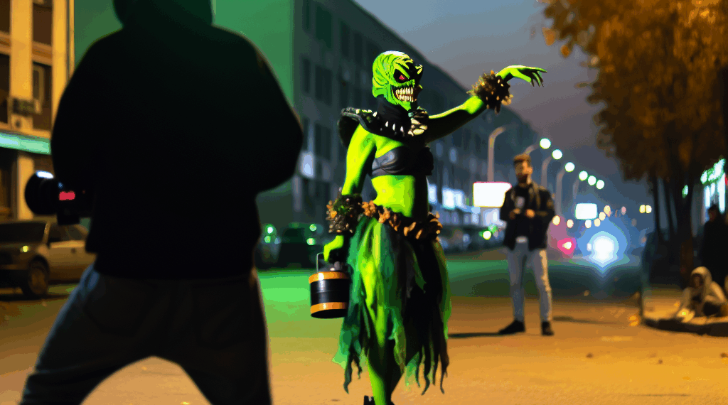 Belinda sorprendió con su disfraz de Greta de los Gremlins para este Halloween 2025