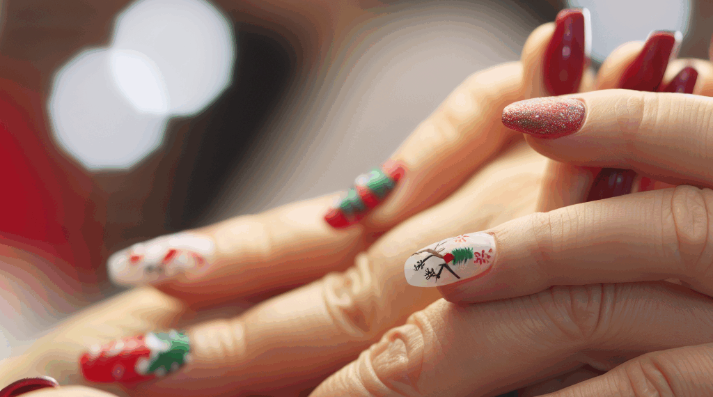 Selena Gomez brilla con uñas de nail art navideño, la manicure a llevar en diciembre 2025