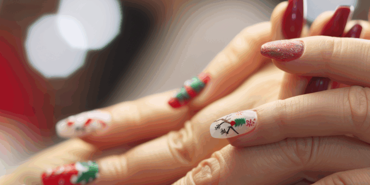 Selena Gomez brilla con uñas de nail art navideño, la manicure a llevar en diciembre 2025