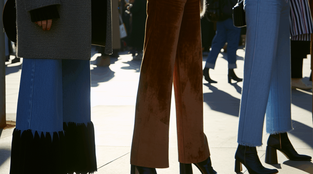 Ideas de estilo para llevar pantalones acampanados con botas, pumps y mocasines en Otoño-Invierno 2025